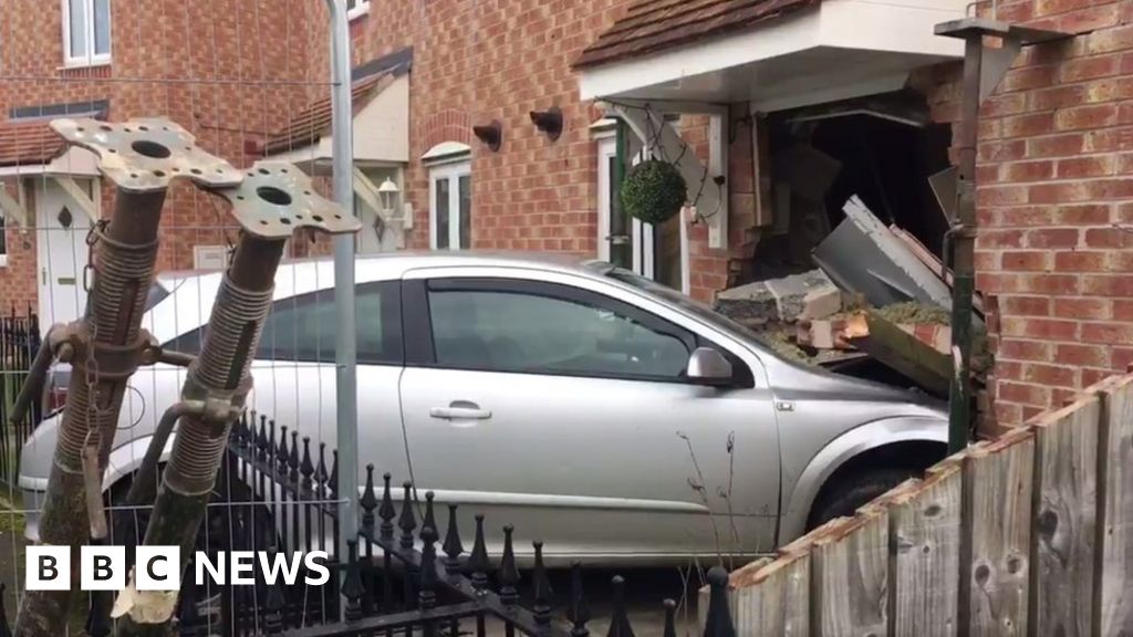 Darlington house crash Man arrested over drink driving BBC News