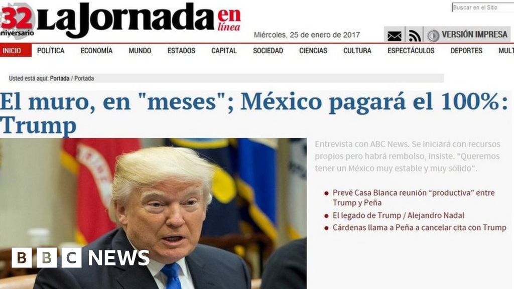 What Do Mexicans Say About Donald Trump S Wall Announcement Bbc News