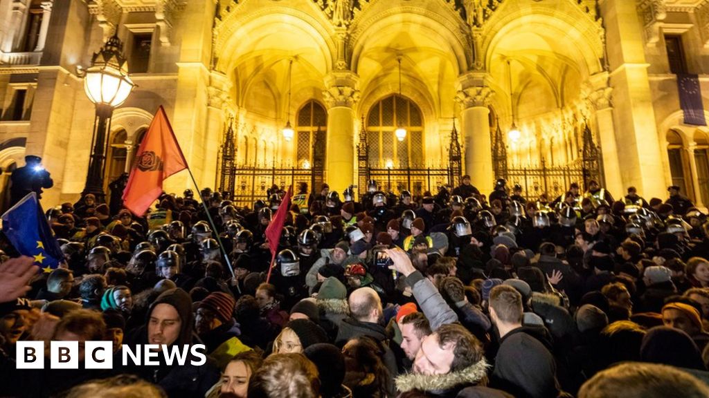 Hungary 'slave Labour' Law Sparks Protest On Parliament Steps - BBC News