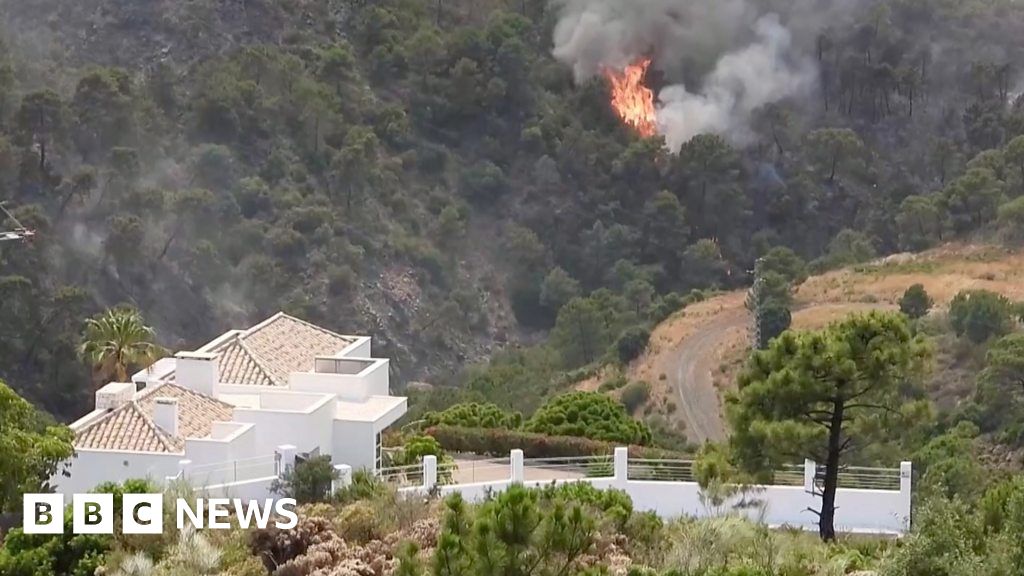 Spanish homes threatened by wildfire near Costa del Sol