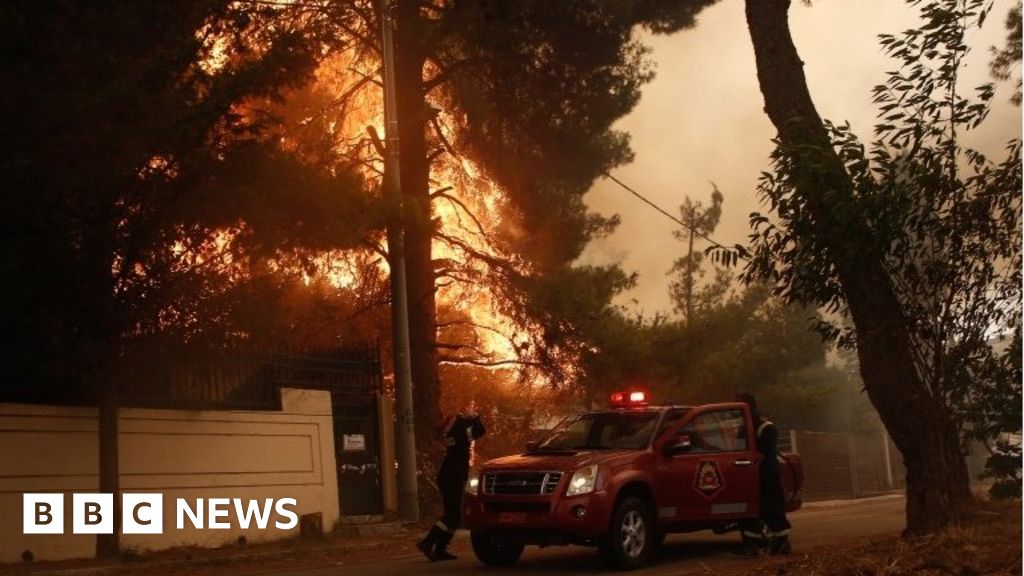 Greece: Forest fire rips through area near Athens