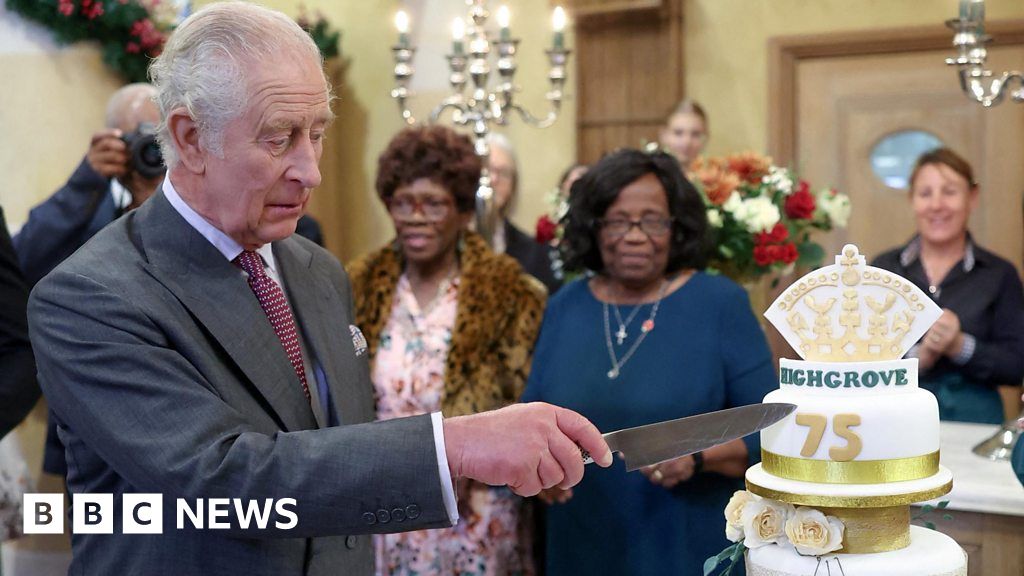 King Charles cuts 75th birthday cake: 'We'll have to give you doggy bags!'