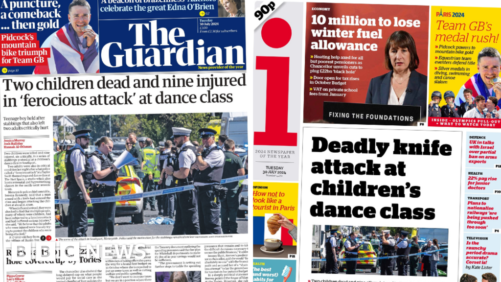 Newspaper headlines: ‘Two children dead’ and ’10 million lose out’