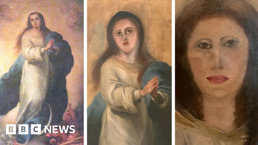 Spanish Baroque painting botched by amateur restoration thumbnail