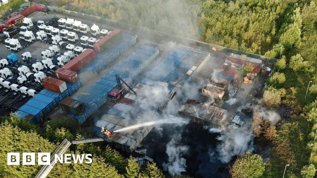 Accrington fire crews tackle blaze at commercial property BBC News