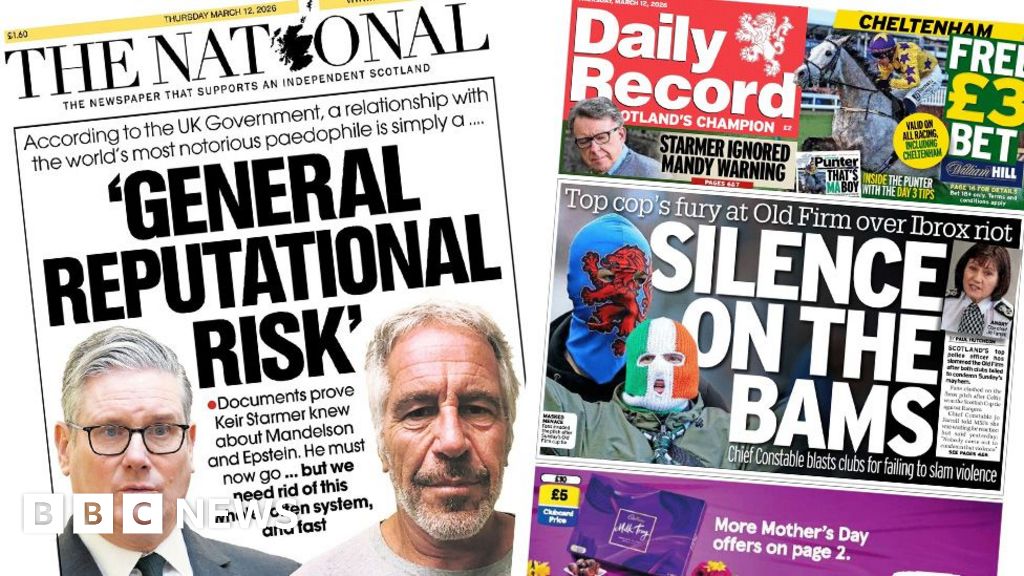 Scotland's papers: PM's Mandelson warnings and Old Firm 'silence'