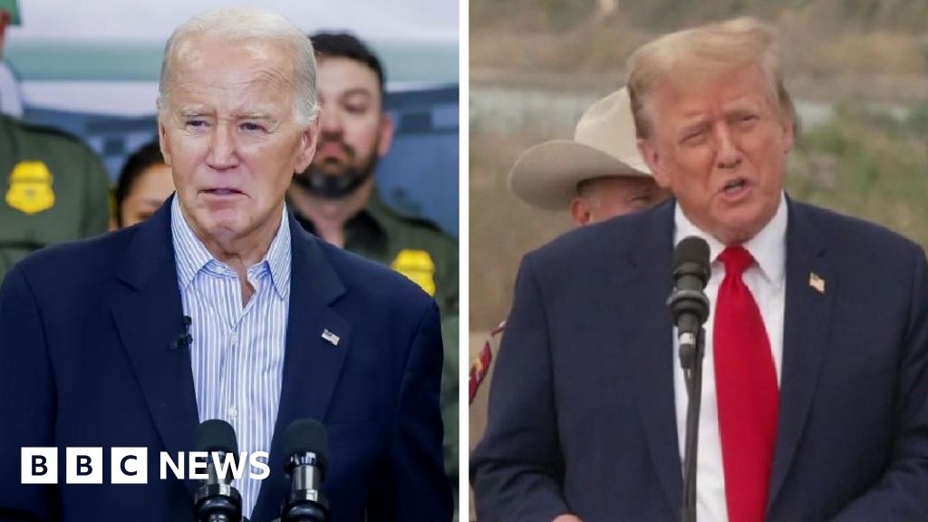Biden and Trump make competing trips to US-Mexico border