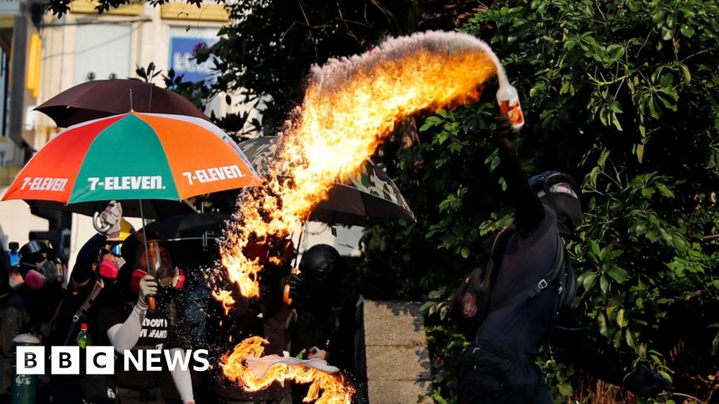 Hong Kong: Petrol bombs tossed at police in latest protest