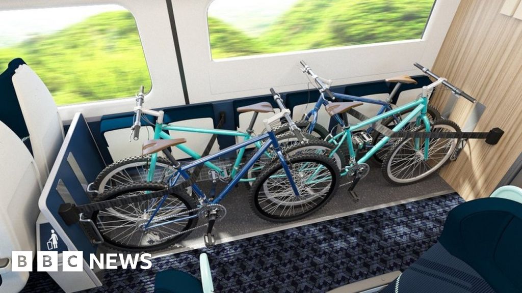 Bikes in carriage on a train