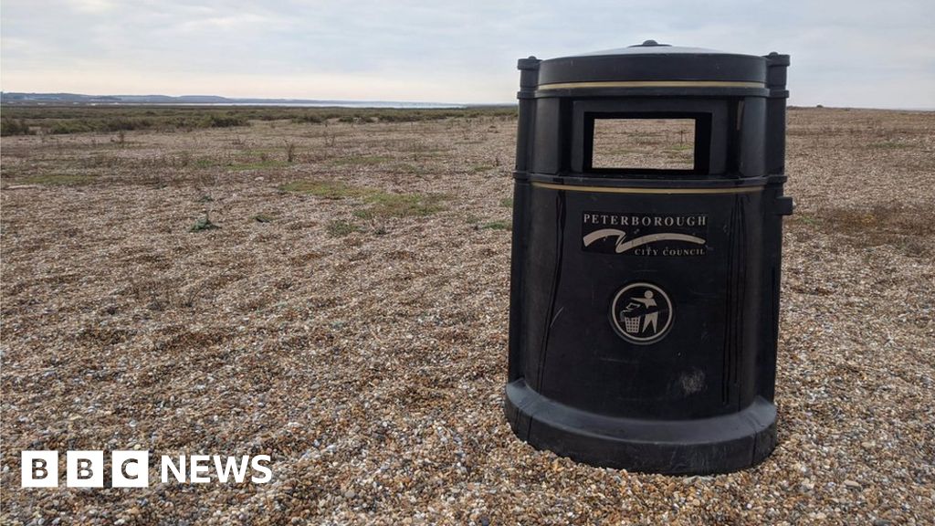 Peterborough council bin turns up on beach 70 miles away in Norfolk