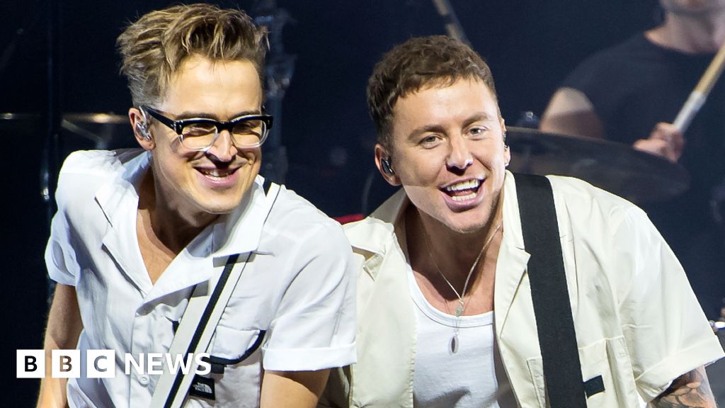 McFly stars Danny Jones and Tom Fletcher share the chair on The Voice UK