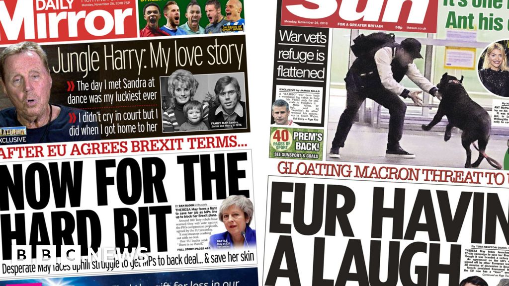 Newspaper Headlines May Begins Brexit Hard Sell Bbc News 