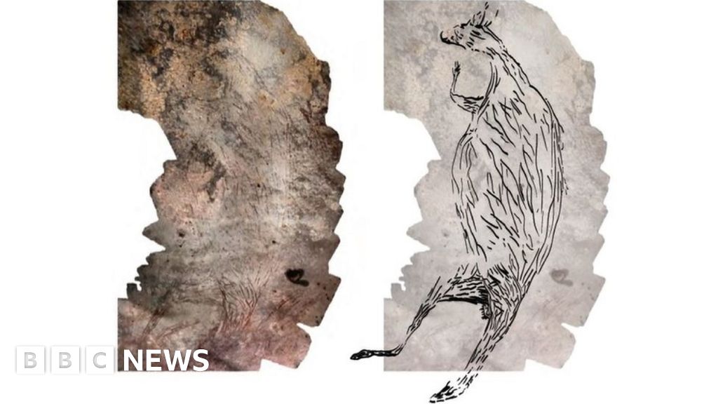 Australia: Oldest rock art is 17,300-year-old kangaroo