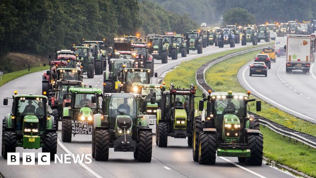 Dutch Tractor Protest Sparks Worst Rush Hour Bbc News