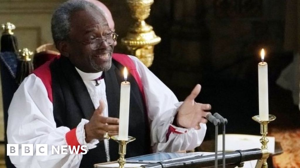 Camilla laughing at harry wedding image