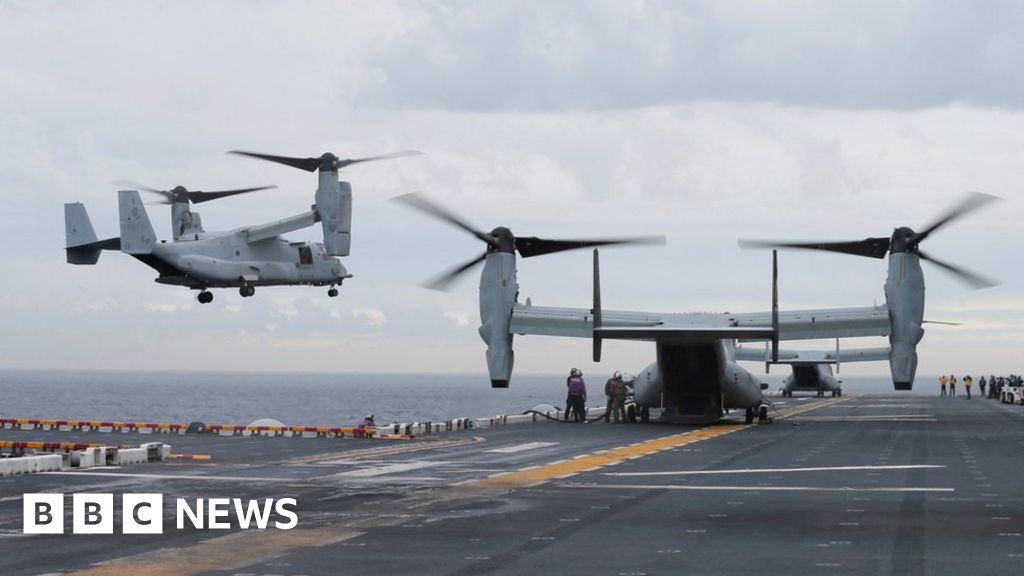 US Marines Osprey crashes off Australia's Queensland coast BBC News