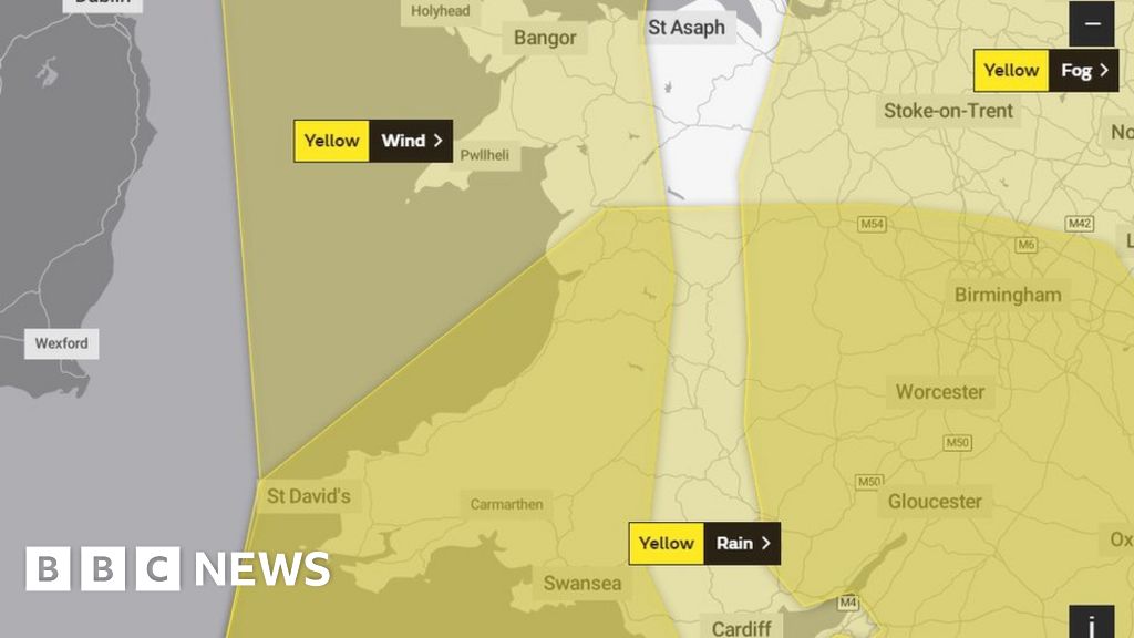 Rain And Wind Weather Warnings Extended For Wales - BBC News