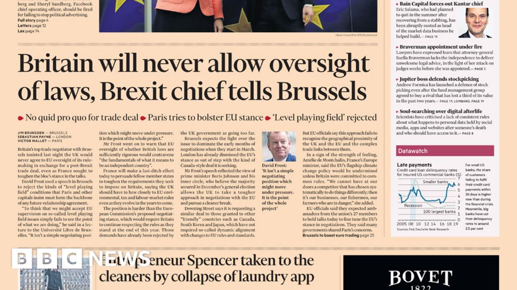 Headlines: Brexit-commercial speech, and No 10 adviser resigns