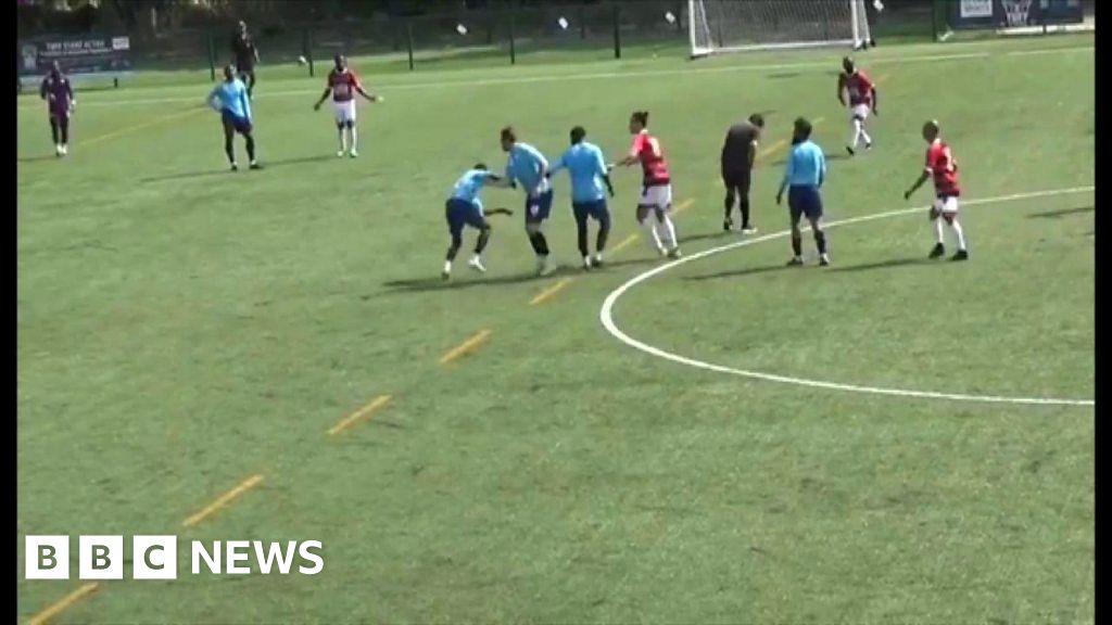 Referee punched by player he sent off in a friendly BBC News