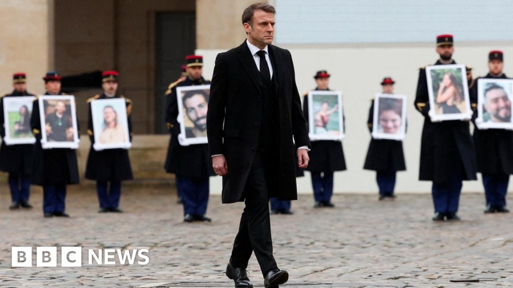 Macron leads ceremony for French victims of Hamas attacks