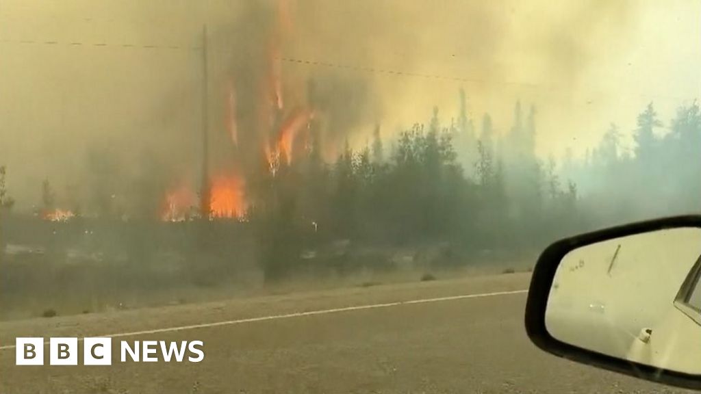 Watch the treacherous journeys out of wildfire-hit Canada