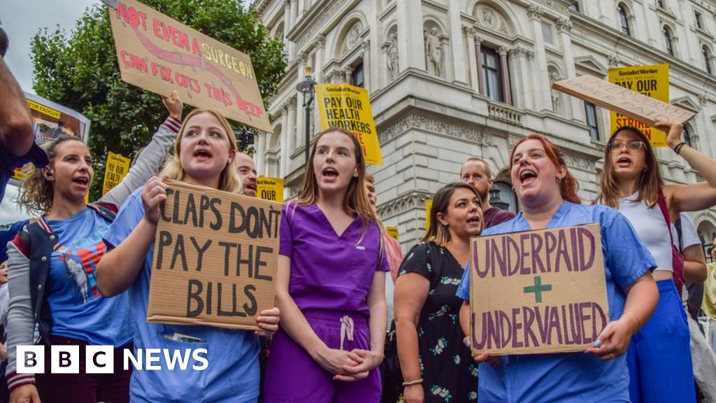 Largest nursing strike in NHS history starts – BBC