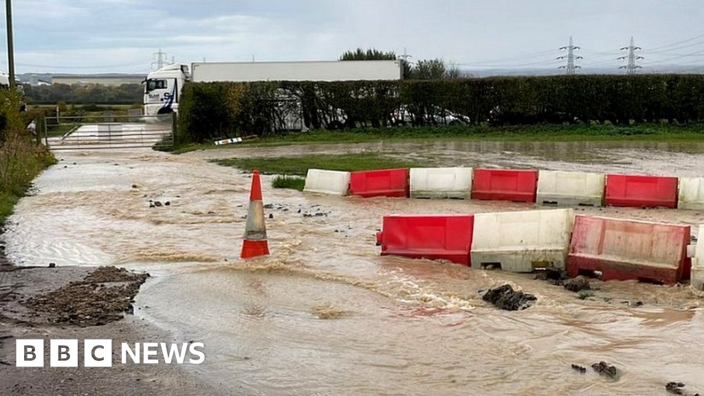 Hoo flood Burst water main forces pumpkin farm closure