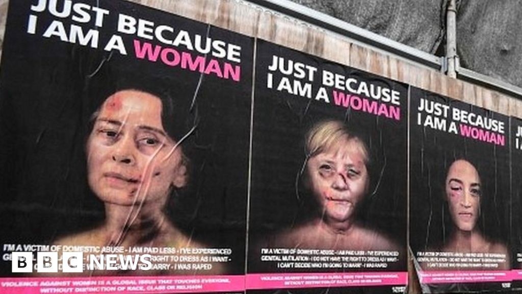 Violence Against Women Battered Faces Poster Campaign Appears In