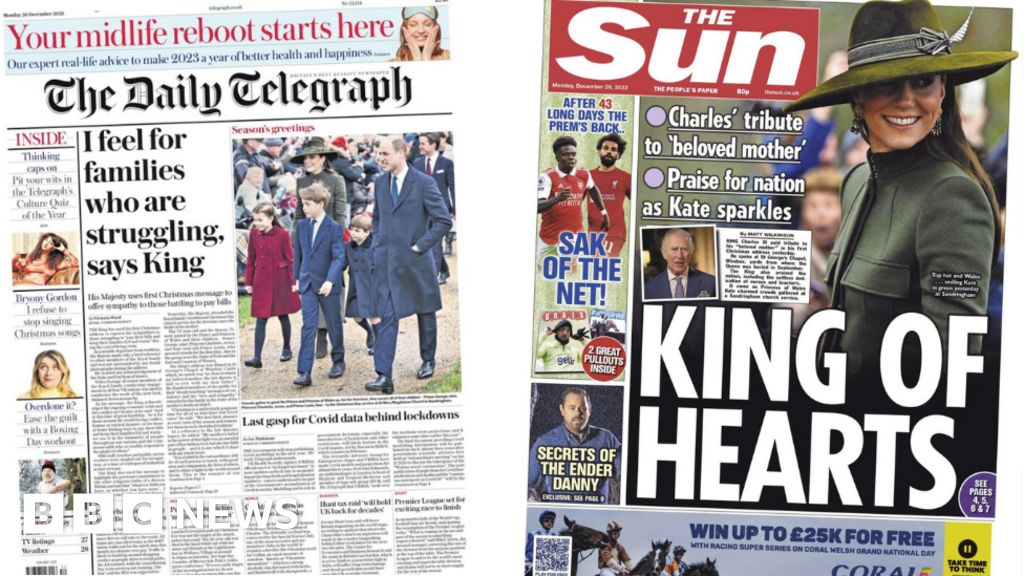 Newspaper headlines: ‘King of Hearts’ and NHS targets to be axed