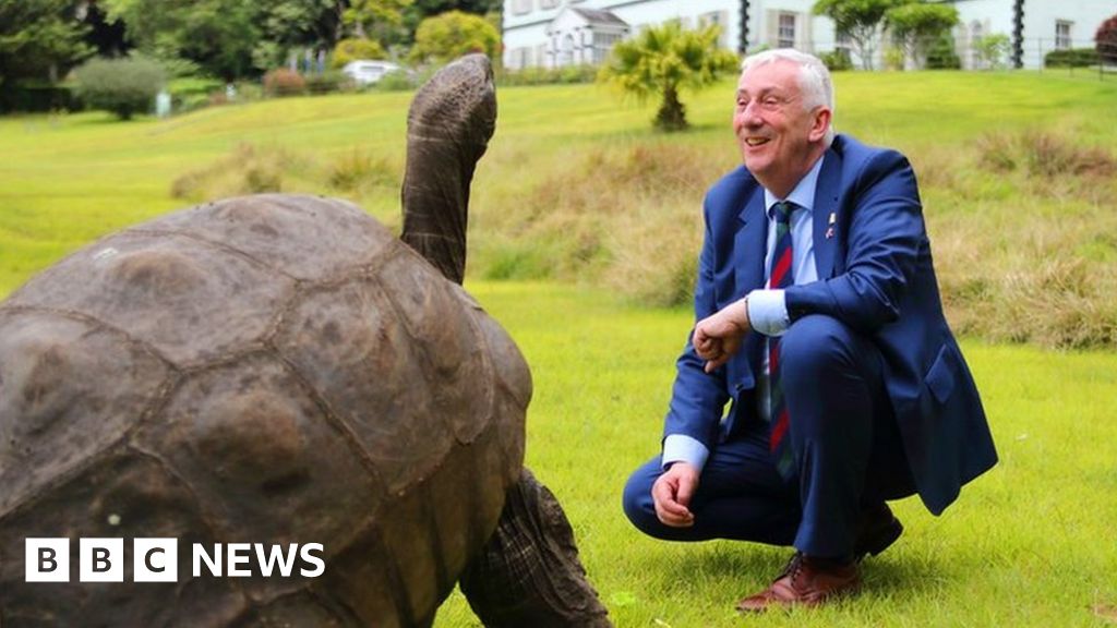 World s Oldest Living Land Animal Meets Commons Speaker BBC News world-s-oldest-living-land-animal-meets-commons-speaker-bbc-news
