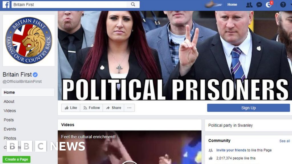Facebook bans Britain First pages