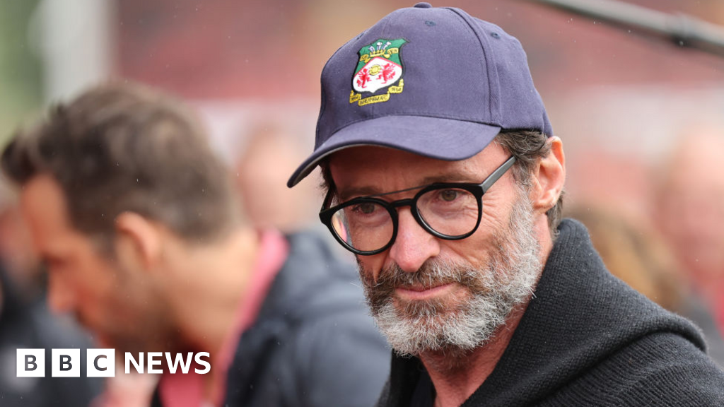 Hugh Jackman watches Wrexham lose 5-3 in 1st EFL game since 2008