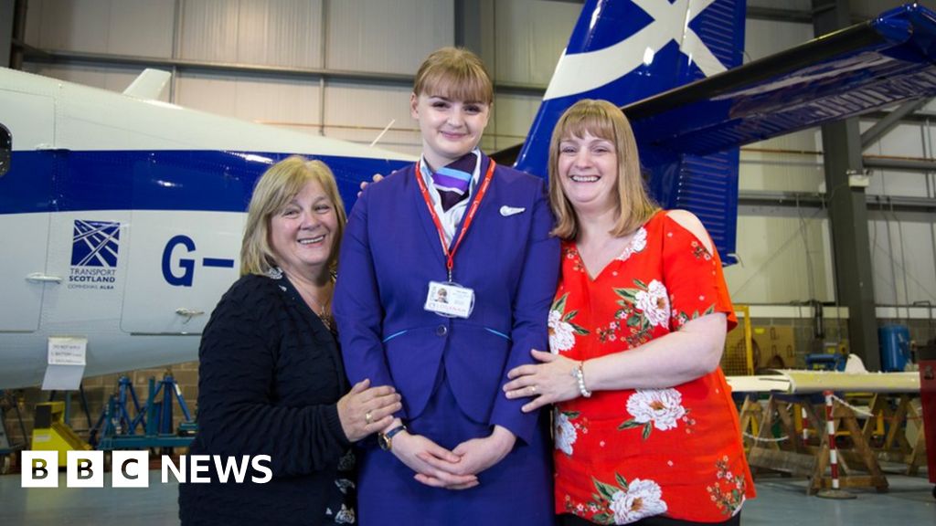 Daughter Of First Baby Born On Loganair Plane Now Cabin Crew Bbc