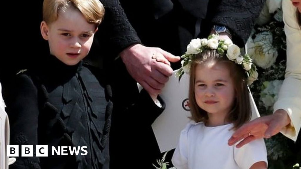 Eugenie wedding George and Charlotte among pageboys and bridesmaids