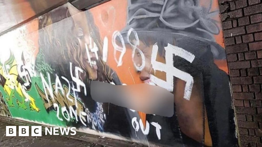 Port Talbot Nazi Graffiti Painted On Caribbean Mural