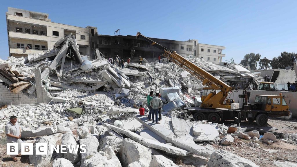 Syria War Arms Depot Blast In Idlib Province Kills 67 Bbc News