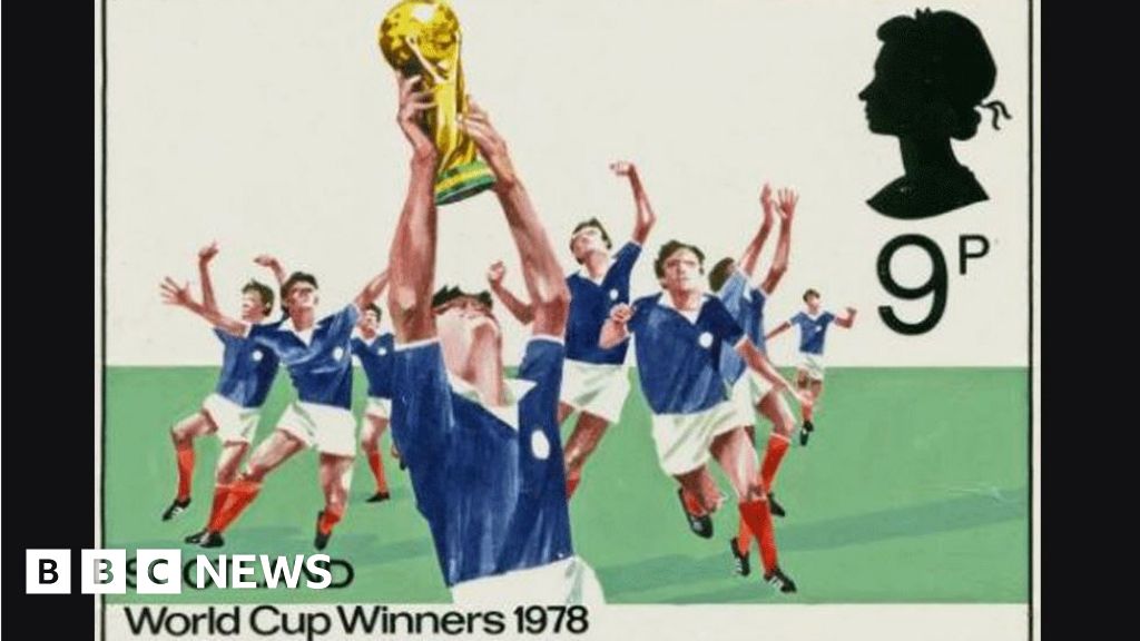Scotland's World Cup win stamp makes Postal Museum archive - BBC News