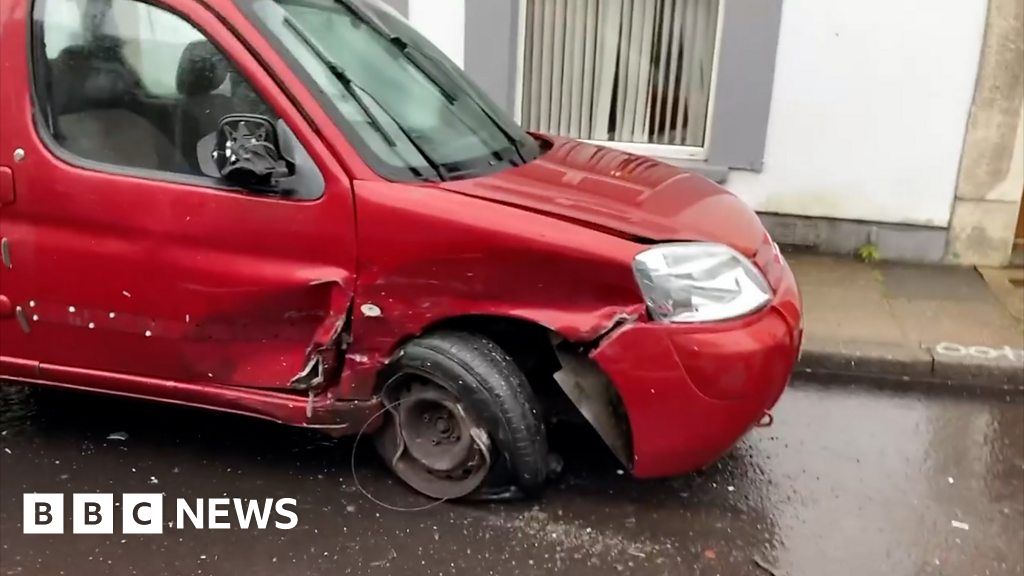 Abercynon Road Man charged after car crashed into vehicles BBC News