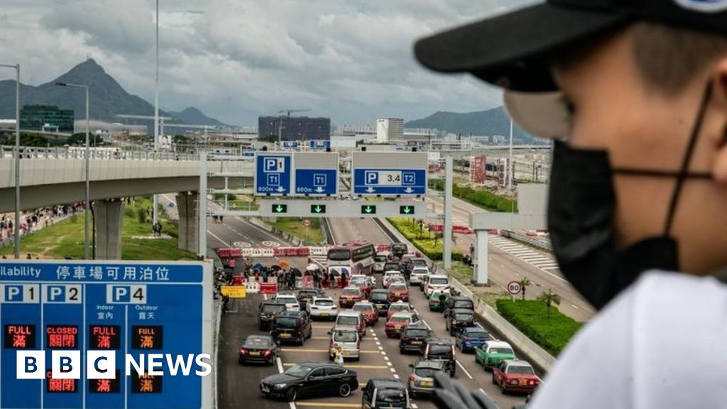 Hong Kong pro-democracy protesters block airport