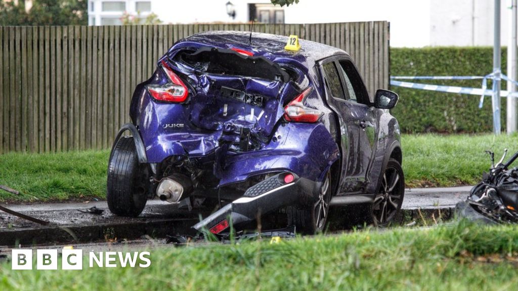 Four in hospital after stolen motorbike crash in Edinburgh BBC News