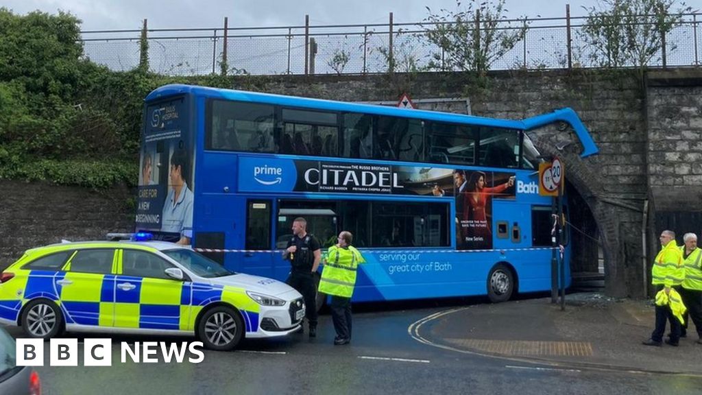 Bath double decker bus crashes into bridge BBC News