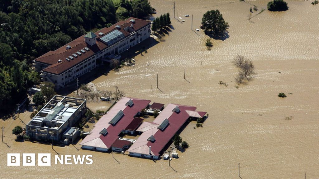 Typhoon Hagibis: Satellites show Japan rivers in flood