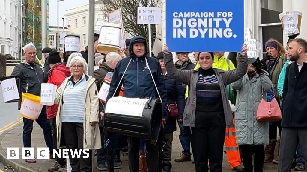 Demonstrators Views On Proposed Isle Of Man Assisted Dying Laws Bbc News 