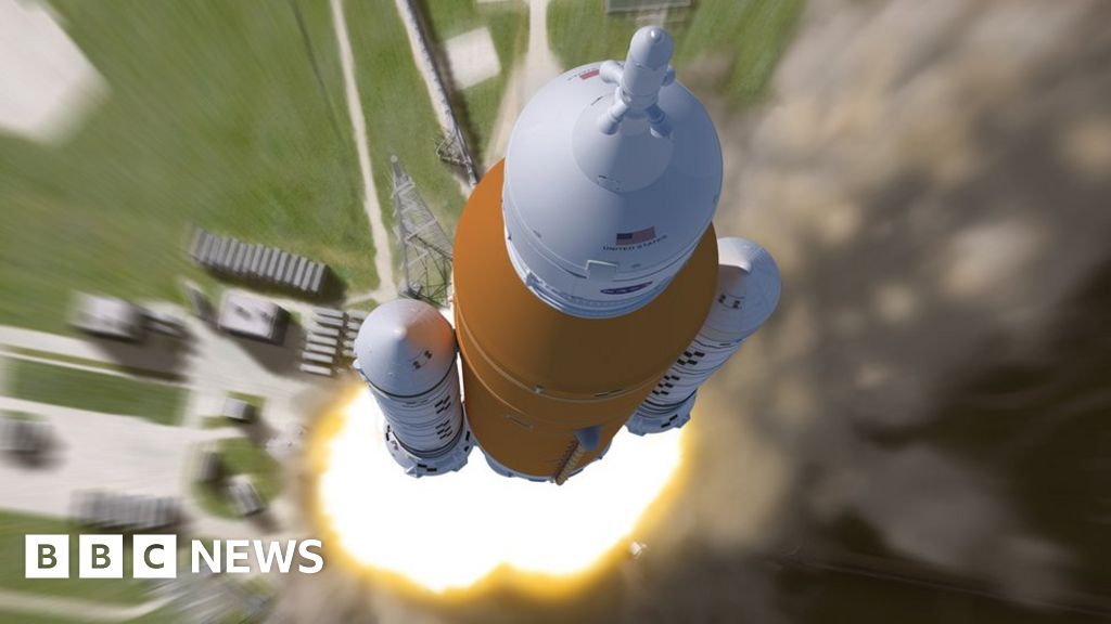 SLS: Nasa fixes glitchy megarocket equipment ahead of key test - BBC News