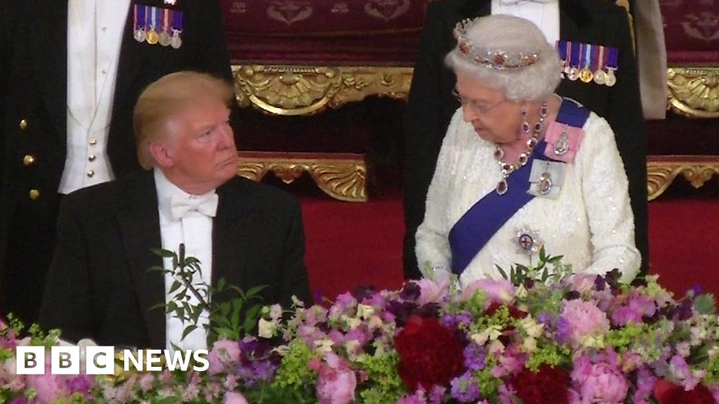 Donald Trump Joins The Queen For A State Banquet