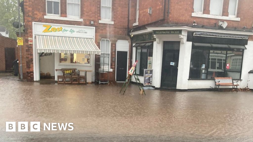 Flash flooding brings Burton Joyce to standstill