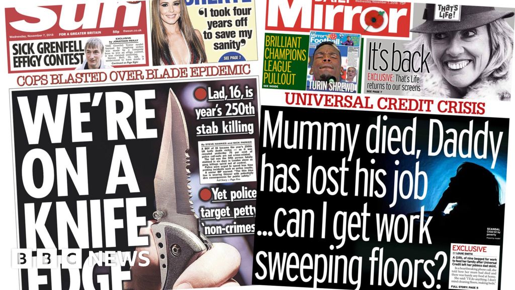 Newspaper Headlines Were On A Knife Edge And Brexit Leak Bbc News