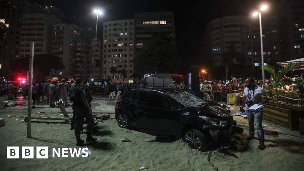 Car hits crowds at Rio's Copacabana beach