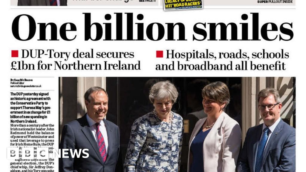 £1bn for Northern Ireland dominates the headlines - BBC News