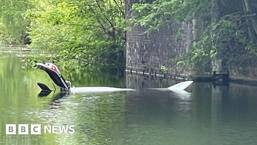 Woman rescued after car plunges into canal